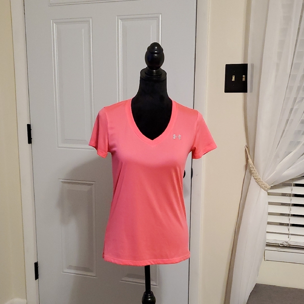 💥5/$50 Under Armour Pink Fitted Short Sleeve T-Shirt
